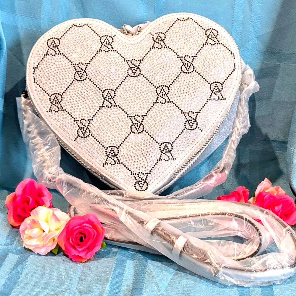 🆕VICTORIA'S SECRET Heart Rhinestone Glam Crossbody